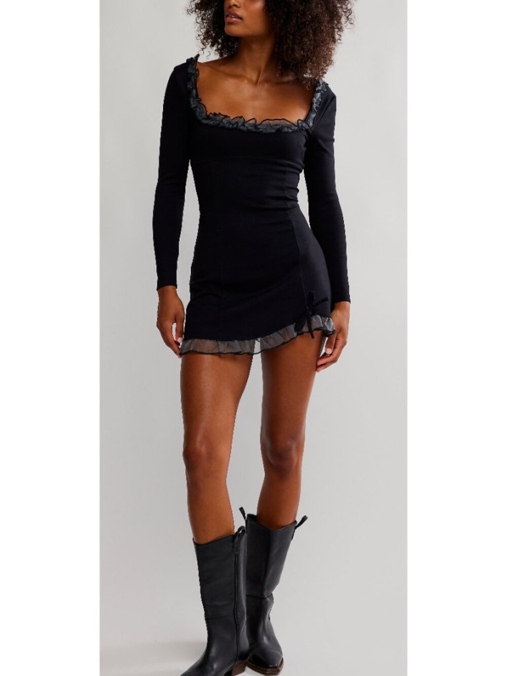 🎉LAST CHANCE🎉 FREE PEOPLE Lucette Mini / Smoked Black - Picture 2 of 6
